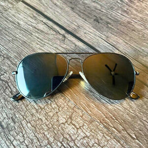 Black Metal Aviator Sunglasses Dark Tinted Lenses Unisex